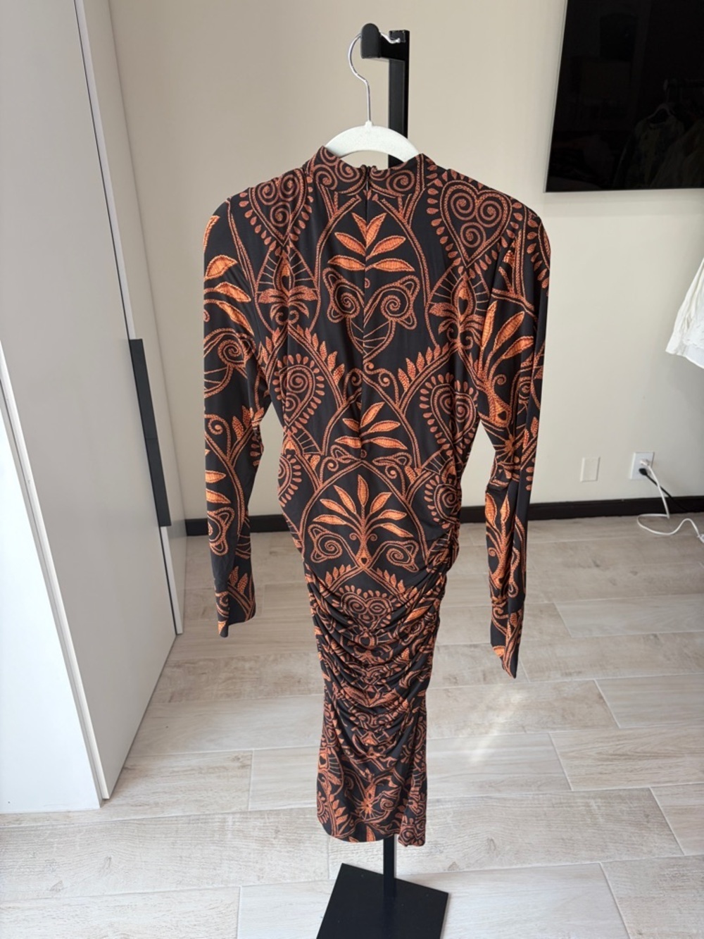 Black Cornely Ainika Jersey Midi Dress - Picture 4 of 8